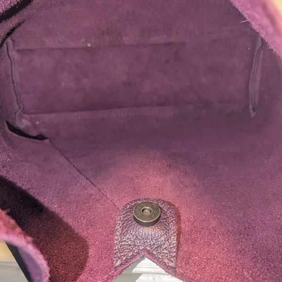 EUC Portland Leather Large Naomi Plum Purple Leather Hobo Shoulder Bag Purse - Picture 9 of 11